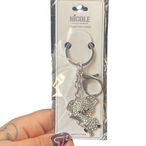 Nicole Glittering Silver Koala Keychain